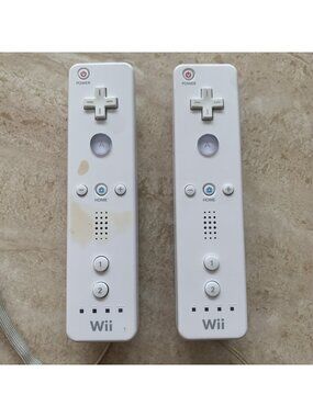 Lot of 2 Genuine Nintendo Wii Remote Controller Wiimote OEM RVL-003 - White